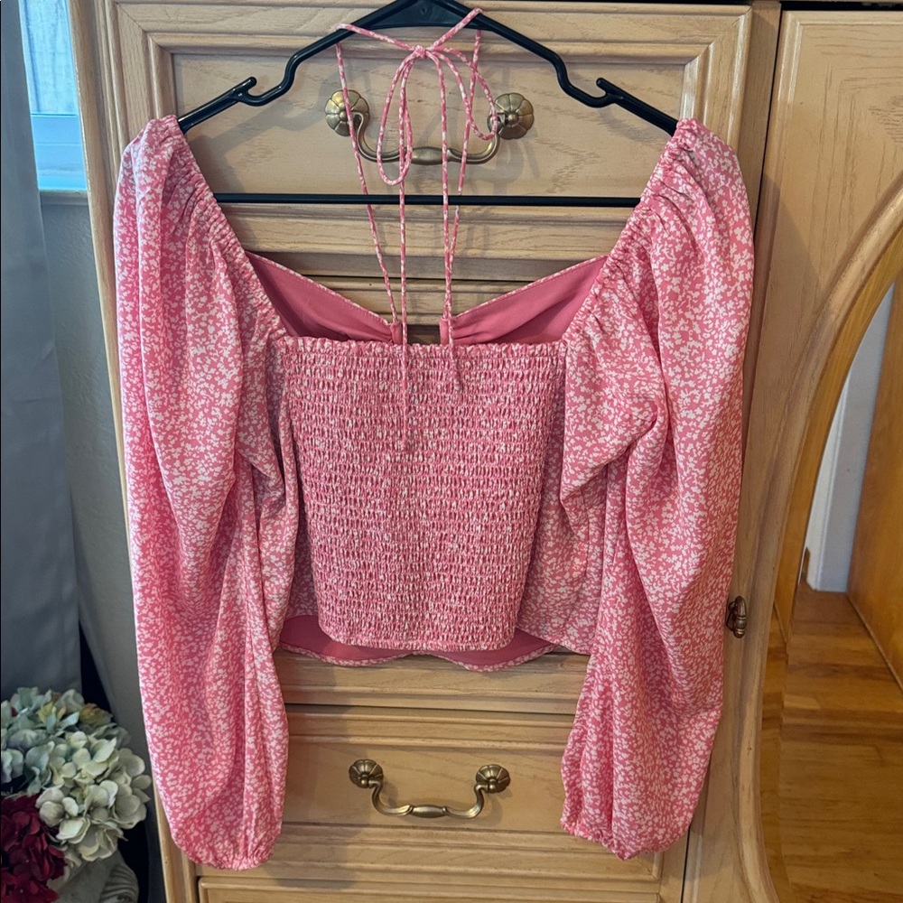 Abercrombie & Fitch Floral Pink Women's Top - Picture 6 of 8